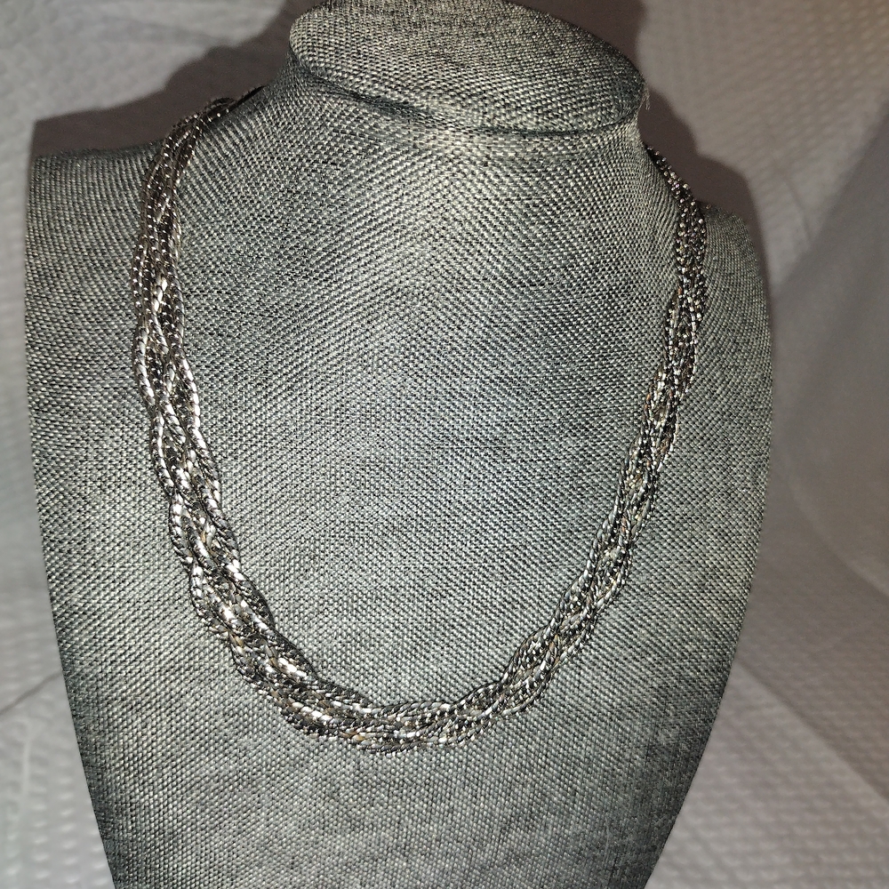 Silver Braided Necklace